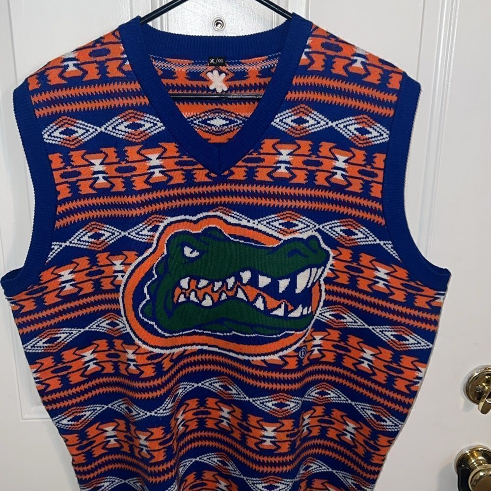 Florida Gators Sweater vest orange blue white